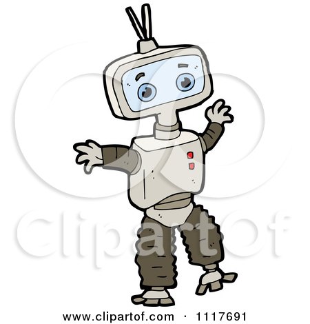 Vector Cartoon Futuristic Robot 25 - Royalty Free Clipart Graphic by lineartestpilot