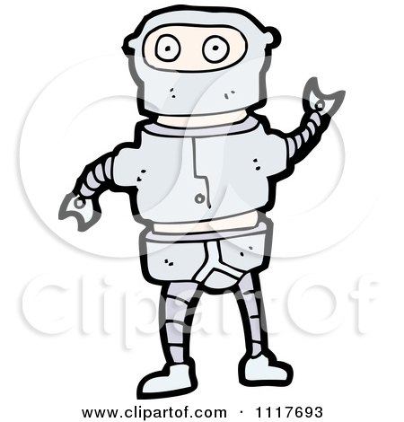Vector Cartoon Futuristic Robot 26 - Royalty Free Clipart Graphic by lineartestpilot