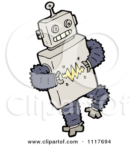 Vector Cartoon Futuristic Robot 27 - Royalty Free Clipart Graphic by lineartestpilot
