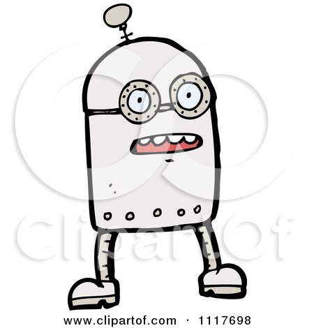 Vector Cartoon Futuristic Robot 29 - Royalty Free Clipart Graphic by lineartestpilot