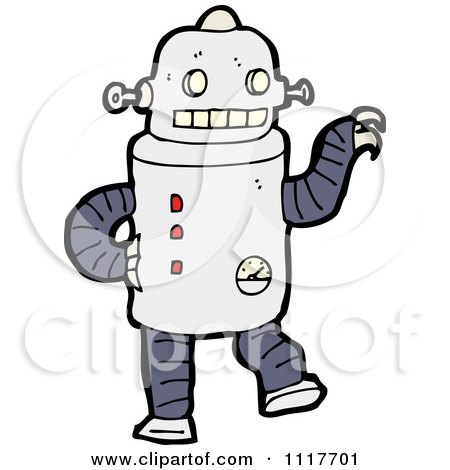 Vector Cartoon Futuristic Robot 23 - Royalty Free Clipart Graphic by lineartestpilot