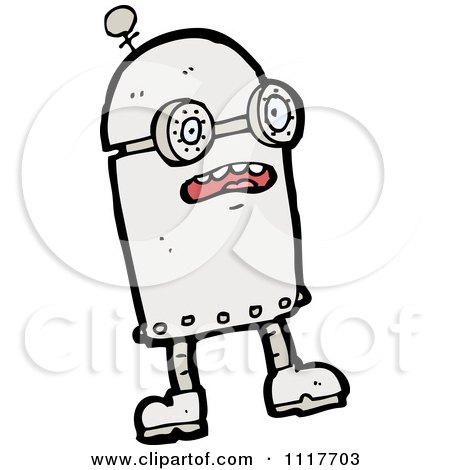 Vector Cartoon Futuristic Robot 32 - Royalty Free Clipart Graphic by lineartestpilot