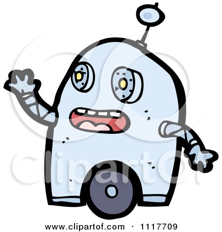 Vector Cartoon Futuristic Robot 37 - Royalty Free Clipart Graphic by lineartestpilot