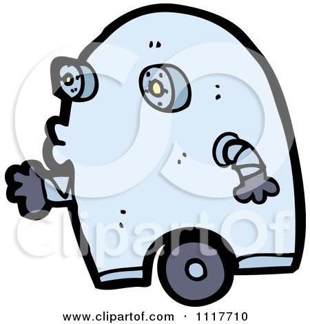 Vector Cartoon Futuristic Robot 38 - Royalty Free Clipart Graphic by lineartestpilot