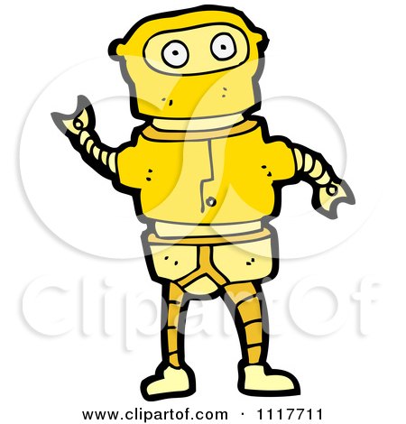 Vector Cartoon Futuristic Robot 39 - Royalty Free Clipart Graphic by lineartestpilot