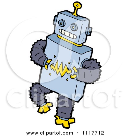Vector Cartoon Futuristic Robot 40 - Royalty Free Clipart Graphic by lineartestpilot