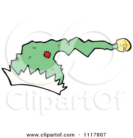 Cartoon Green Xmas Santa Hat 6 - Royalty Free Vector Clipart by lineartestpilot