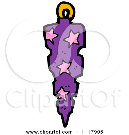 Cartoon Purple Xmas Bauble 11 - Royalty Free Vector Clipart by lineartestpilot