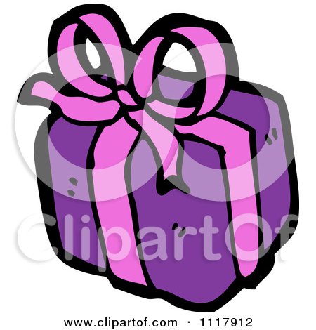 Cartoon Xmas Gift Box Present 5 - Royalty Free Vector Clipart by lineartestpilot