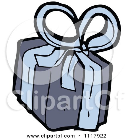 Cartoon Xmas Gift Box Present 13 - Royalty Free Vector Clipart by lineartestpilot