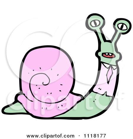 Cartoon Business Snail 2 - Royalty Free Vector Clipart by lineartestpilot