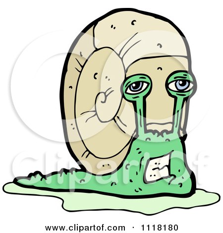 Cartoon Slimy Snail 1 - Royalty Free Vector Clipart by lineartestpilot