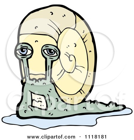 Cartoon Slimy Snail 2 - Royalty Free Vector Clipart by lineartestpilot