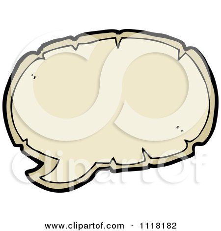 Clipart Of A Tan Speech Balloon 1 - Royalty Free Vector Illustration by lineartestpilot