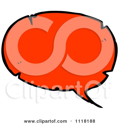 Clipart Of A Red Speech Balloon 2 - Royalty Free Vector Illustration by lineartestpilot