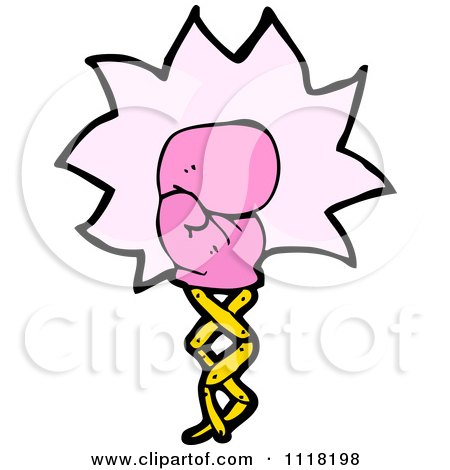 Vector Cartoon Of A Pink Boxing Glove Punching 2 - Royalty Free Clipart Graphic by lineartestpilot