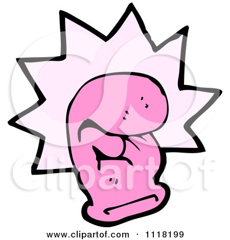 Vector Cartoon Of A Pink Boxing Glove Punching 3 - Royalty Free Clipart Graphic by lineartestpilot