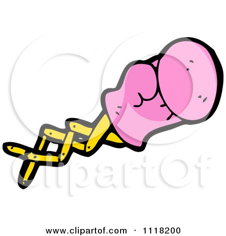 Vector Cartoon Of A Pink Boxing Glove Punching 4 - Royalty Free Clipart Graphic by lineartestpilot