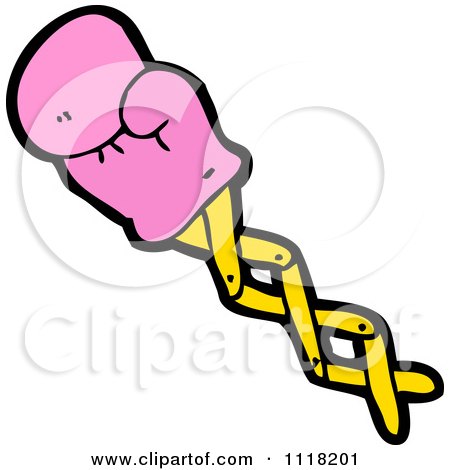 Vector Cartoon Of A Pink Boxing Glove Punching 5 - Royalty Free Clipart Graphic by lineartestpilot