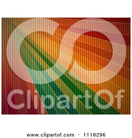 Clipart Of Rainbow Rays With A Corrugated Cardboard Texture - Royalty Free Vector Illustration by elaineitalia