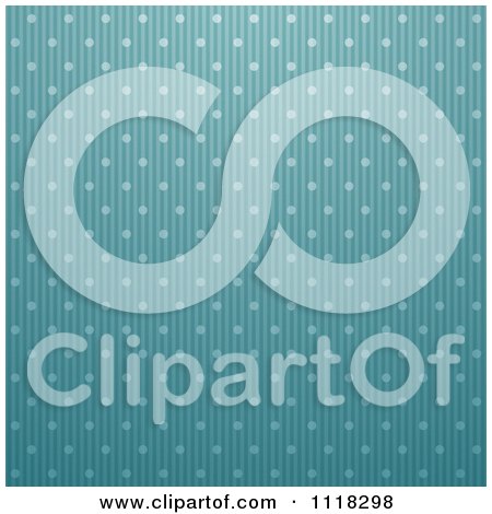 Clipart Of A Blue Corrugated Cardboard Polka Dot Background - Royalty Free Vector Illustration by elaineitalia