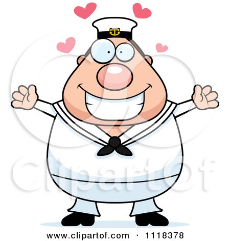 Cartoon Of An Amorous Sailor - Royalty Free Vector Clipart by Cory Thoman