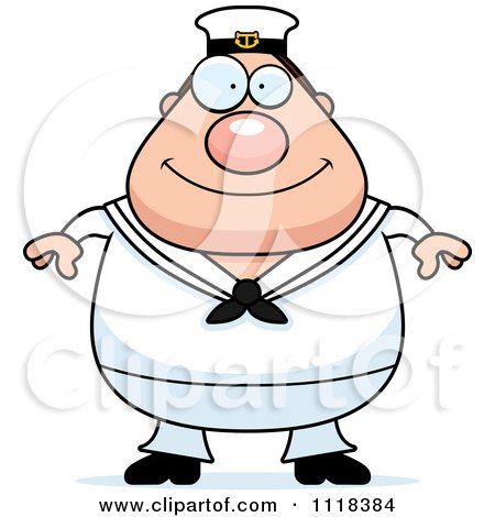 Cartoon Of A Happy Sailor - Royalty Free Vector Clipart by Cory Thoman