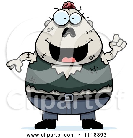 Cartoon Of A Smart Halloween Zombie With An Idea - Royalty Free Vector Clipart by Cory Thoman