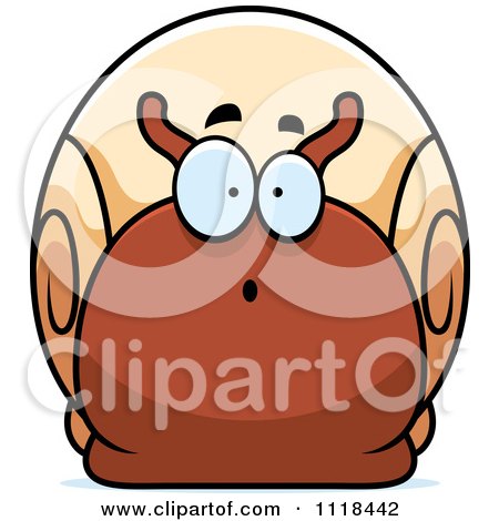 Cartoon Of A Surprised Snail - Royalty Free Vector Clipart by Cory Thoman