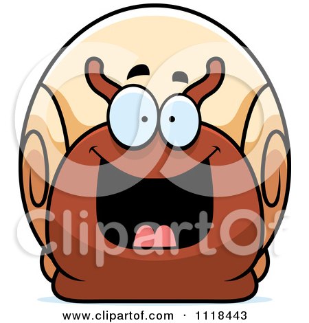 Cartoon Of An Excited Snail - Royalty Free Vector Clipart by Cory Thoman