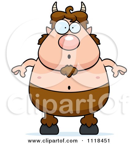 Cartoon Of A Surprised Pan Faun - Royalty Free Vector Clipart by Cory Thoman