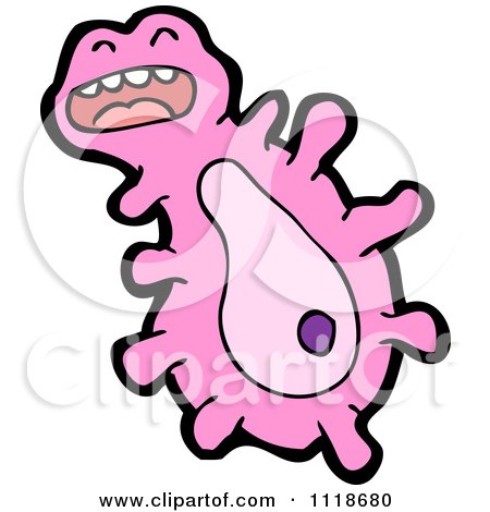 Vector Cartoon Of A Pink Amoeba Virus Germ Bacteria 1 - Royalty Free Clipart Graphic by lineartestpilot