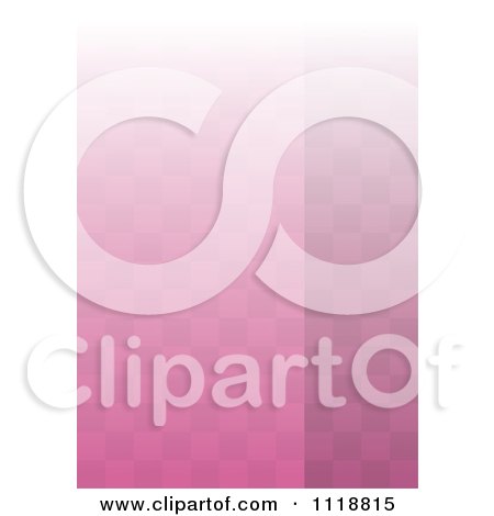 Clipart Of A Background Of Pink Checkers And Gradient - Royalty Free Vector Illustration by dero