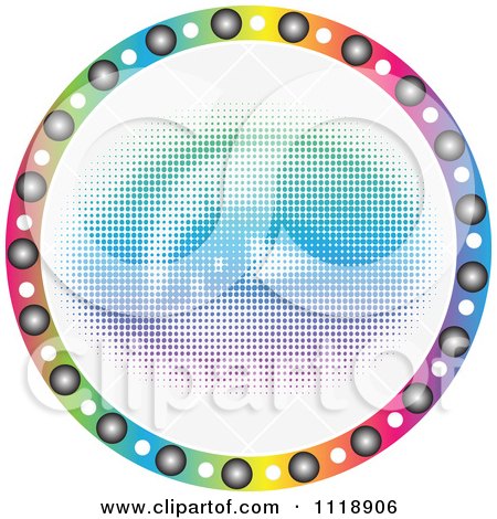 Clipart Of A Round Colorful Eye Icon - Royalty Free Vector Illustration by Andrei Marincas