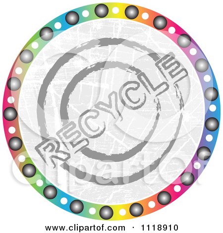 Clipart Of A Round Colorful Recycle Icon - Royalty Free Vector Illustration by Andrei Marincas