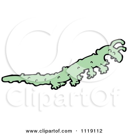 Cartoon Of A Green Caterpillar 6 - Royalty Free Vector Clipart by lineartestpilot