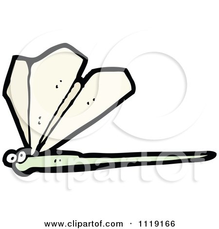 Cartoon Of A Dragonfly 1 - Royalty Free Vector Clipart by lineartestpilot