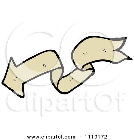 Clipart Of A Tan Arrow Ribbon 5 - Royalty Free Vector Illustration by lineartestpilot
