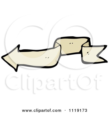 Clipart Of A Tan Arrow Ribbon 6 - Royalty Free Vector Illustration by lineartestpilot