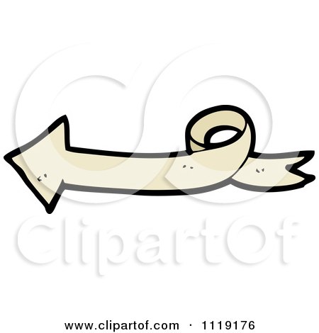 Clipart Of A Tan Arrow Ribbon 8 - Royalty Free Vector Illustration by lineartestpilot