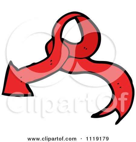 Clipart Of A Red Arrow Ribbon 3 - Royalty Free Vector Illustration by lineartestpilot