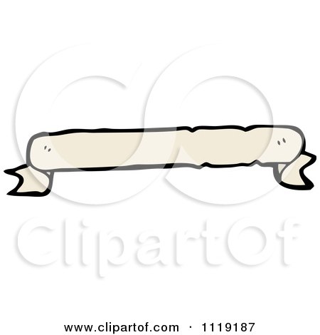 Clipart Of A White Ribbon Banner 1 - Royalty Free Vector Illustration by lineartestpilot