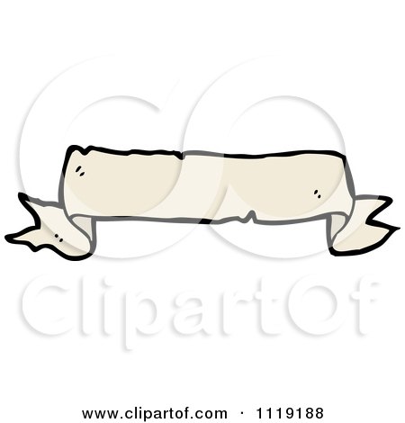 Clipart Of A White Ribbon Banner 2 - Royalty Free Vector Illustration by lineartestpilot