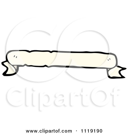 Clipart Of A White Ribbon Banner 3 - Royalty Free Vector Illustration by lineartestpilot