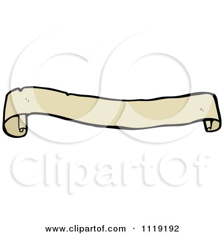 Clipart Of A Aged Ribbon Banner 2 - Royalty Free Vector Illustration by lineartestpilot