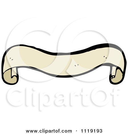 Clipart Of A Aged Ribbon Banner 3 - Royalty Free Vector Illustration by lineartestpilot