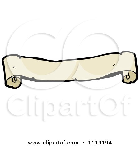 Clipart Of A Aged Ribbon Banner 4 - Royalty Free Vector Illustration by lineartestpilot