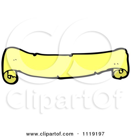 Clipart Of A Yellow Ribbon Banner 2 - Royalty Free Vector Illustration by lineartestpilot