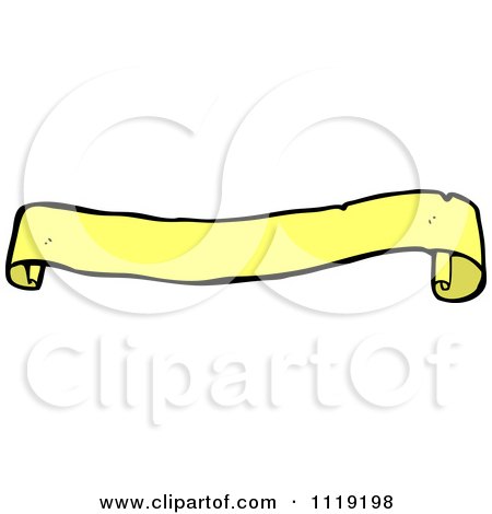 Clipart Of A Yellow Ribbon Banner 3 - Royalty Free Vector Illustration by lineartestpilot
