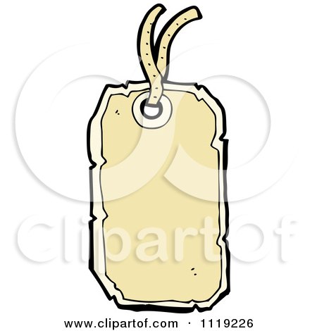 Clipart Of A Tan Retail Sales Tag 1 - Royalty Free Vector Illustration by lineartestpilot
